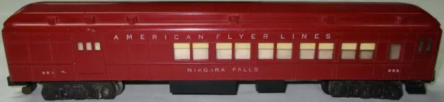 American Flyer Red Niagara Falls Pullman Combine Car #953 2