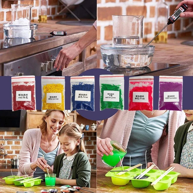 Hágalo usted mismo Pinturas de Cera de Velas Pigmento Chip Parafina Colorear Para Velas -