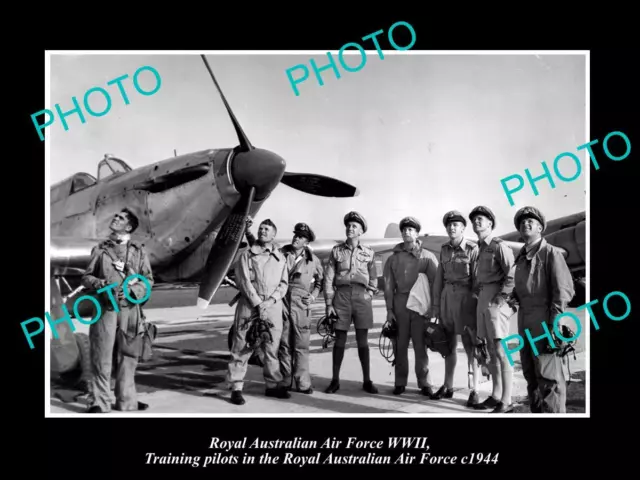 OLD HISTORIC PHOTO OF ROYAL AUSTRALIAN AIR FORCE WWII RAAF PILOT TRAINING c1944