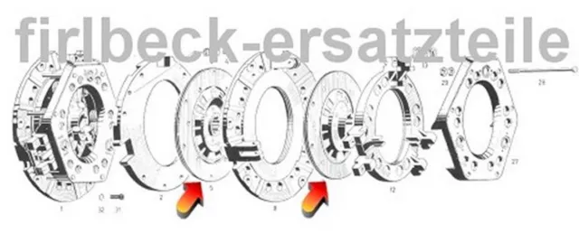 Kupplungsscheiben Rep-Satz Kupplung FAHR 133N 133T 177 GÜLDNER A3K G25/