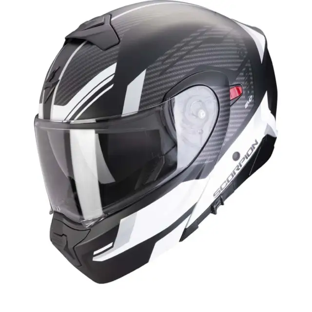 Scorpion Exo-930 Evo Sikon Matt Black Silver White Modular Helmet
