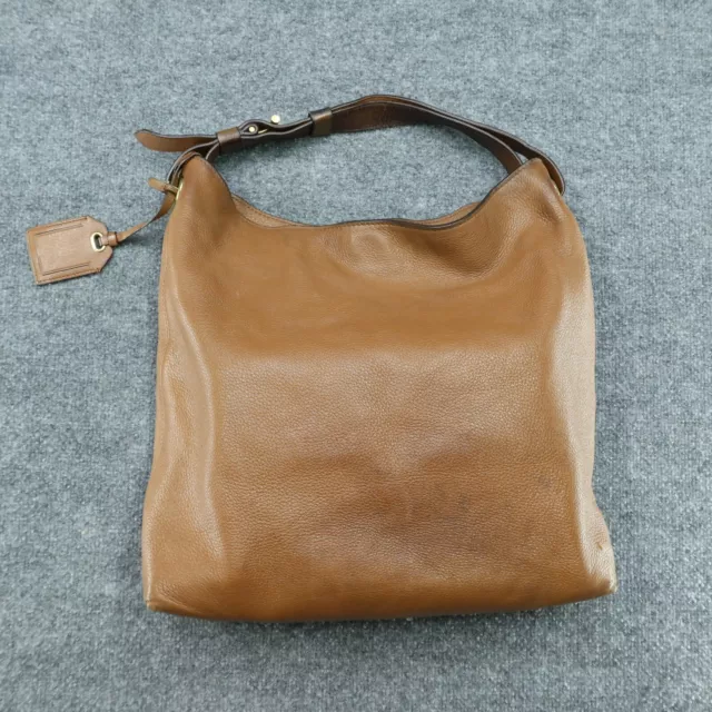 Reed Krakoff Tote Bag Large Brown Pebble Grain Leather Hobo Carry SHOWS PAST USE