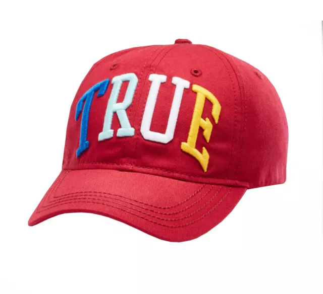 True Religion Men's Embroidered 3D Rainbow Cap Sport Strapback Baseball Hat