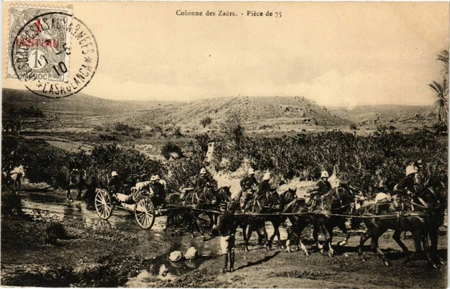 CPA AK MAROC Colonnes vers MEKNES Arrivée sous murs de la Ville (219505)