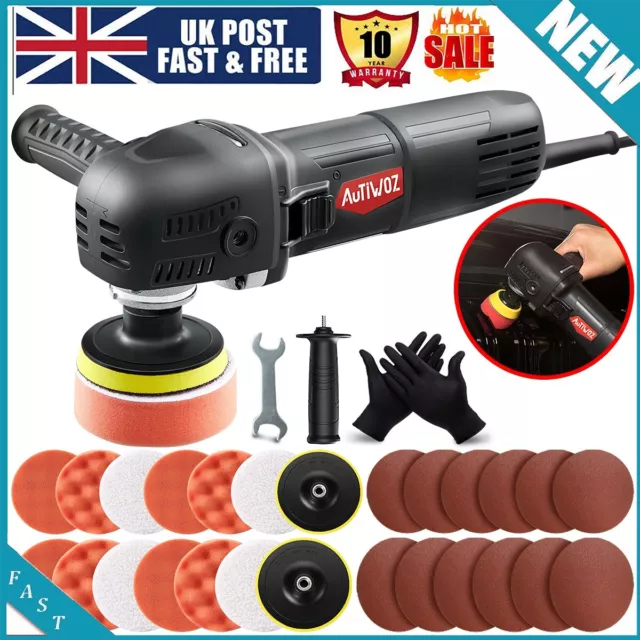 850W Car Polisher Buffer Sander Rotary Polishing Machine 3" 4" Pads Buffing Kit