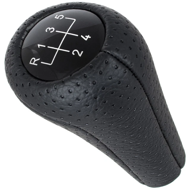 Pommeau De Levier De Vitesse En Cuir-éco Noir - Compatible Mazda 3, 5, 6, CX-7, MX-5 - Réf CC3046030C
