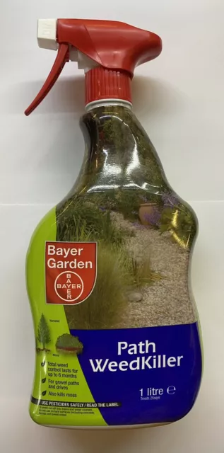 1ltr Bayer Garden path spray Weedkiller Ready to Use kills weeds & moss