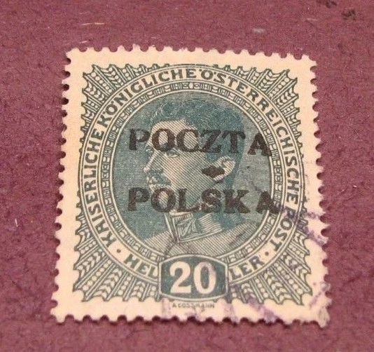 Poland   Scott#  57  Austrian Overprinted 1919  C298
