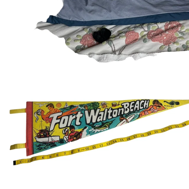 Vintage 70's  Fort Walton Beach Pennant  30”