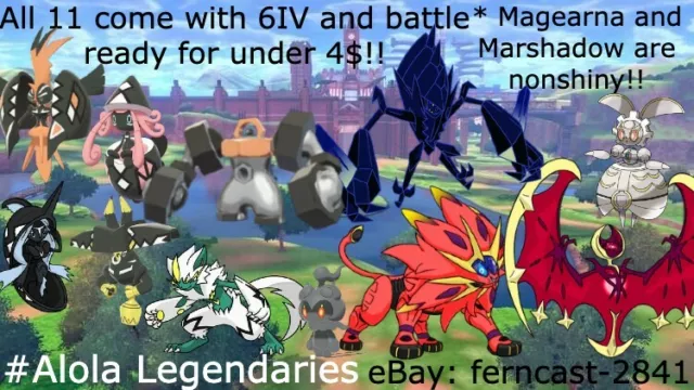 Pokemon Sword And Shield Shiny Unova Legendaries Bundle 6IV Battle Ready