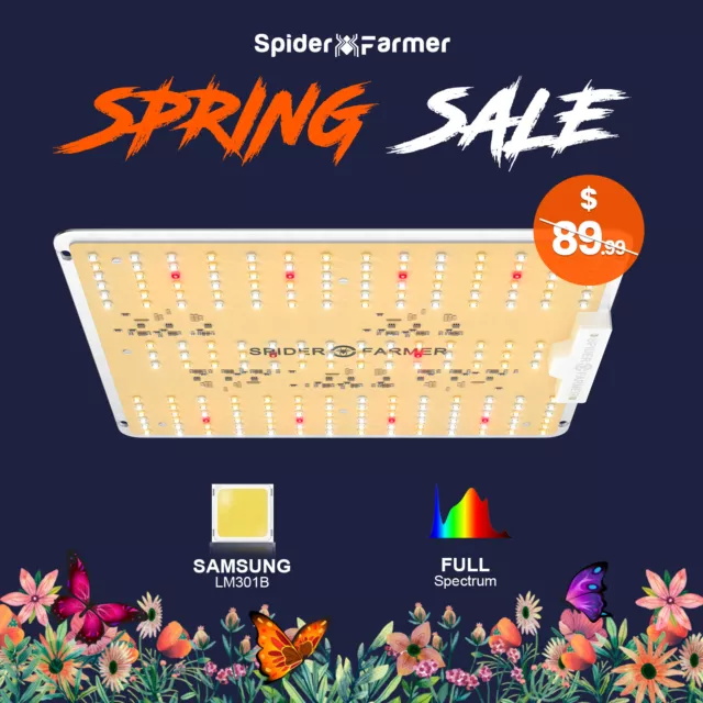 Spider Farmer SF1000D LED Grow Light Full Spectrum Samsung For Indoor Veg Bloom