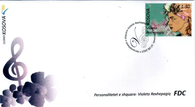 Kosovo Stamps 2023. Violeta Rexhepagiq: Singer, journalist. FDC MNH