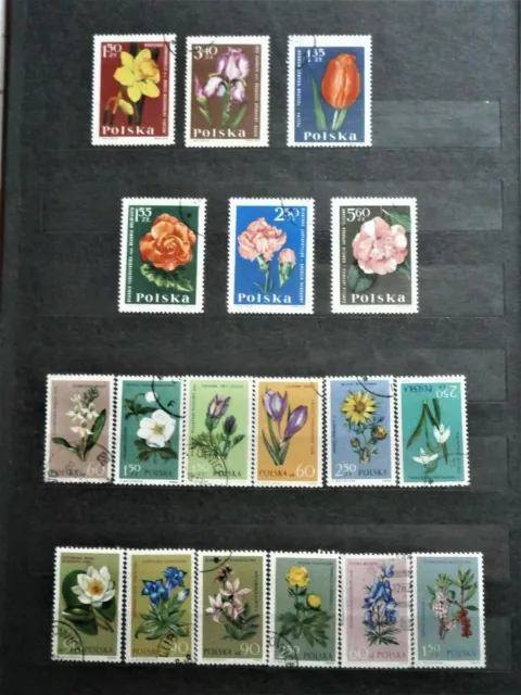 Briefmarken-POLEN aus den 70er und 80er Jahren 😉gestempelt ~~🧡💛🖤~💖💝