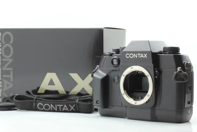 All Works [MINT+++ in Box] Contax AX SLR 35mm Film Camera Black Body w/Strap JPN