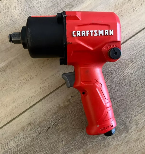 Craftsman CMXPTSG1004NB ½-in 400 ft-lbs Air Impact Wrench, Red and Black USED