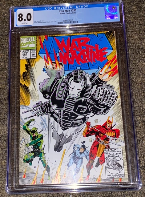 Iron Man #283 CGC 8.0  Marvel Comic KEY 2nd Full App of War Machine