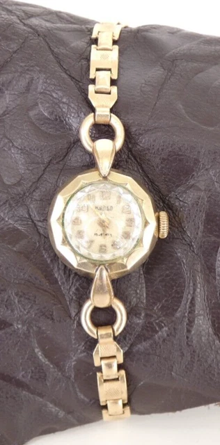 MECHANICAL KERED WRISTWATCH Not Work Gold 9 Ct Rolled Gold Wind Up ...