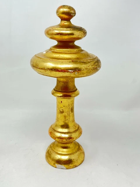 Balustre Élément Bois Doré XIX EME Antique Golden Wood 19 th