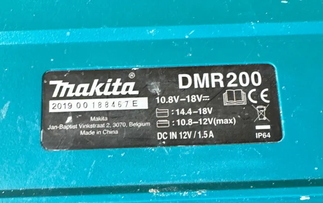 Makita DMR200 Kabelloser Bluetooth Lautsprecher Blau/Schwarz mit USB DEFEKT !!! 3