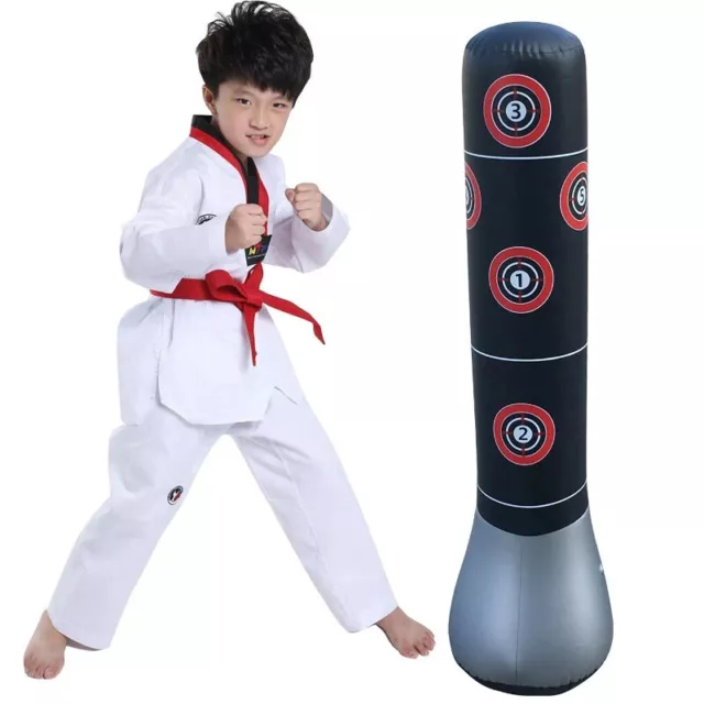 1.5/m Kids Fitness Boxing Punching Bag Inflatable Vertical Boxing Column Tumbler
