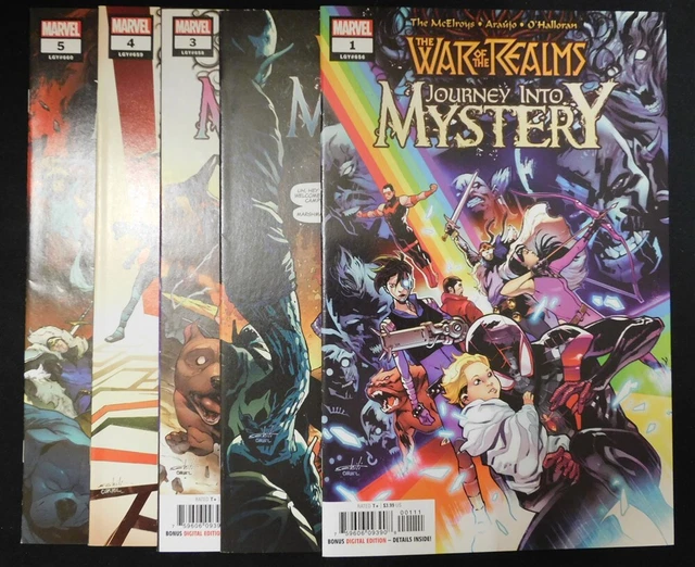 War Of The Realms Journey Into Mystery 1-5 Marvel Comic Set Complete 2019 Nm