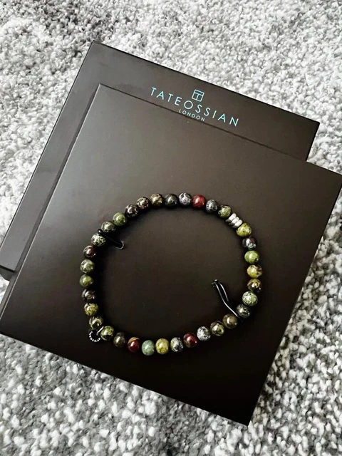 Tateossian two piece black on sale wax cord bracelet