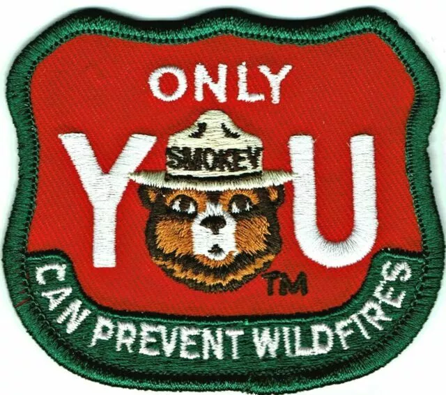 Smokey Bear "Only You Can Prevent Wildfires" Embroidered Patch - Brand New!