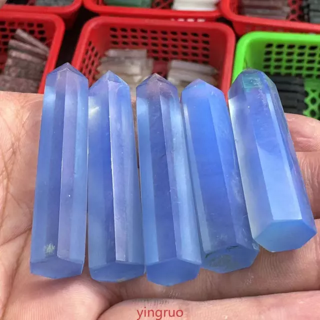 10pcs Quartz Blue opal obelisk Quartz Crystal Reiki healing 2in