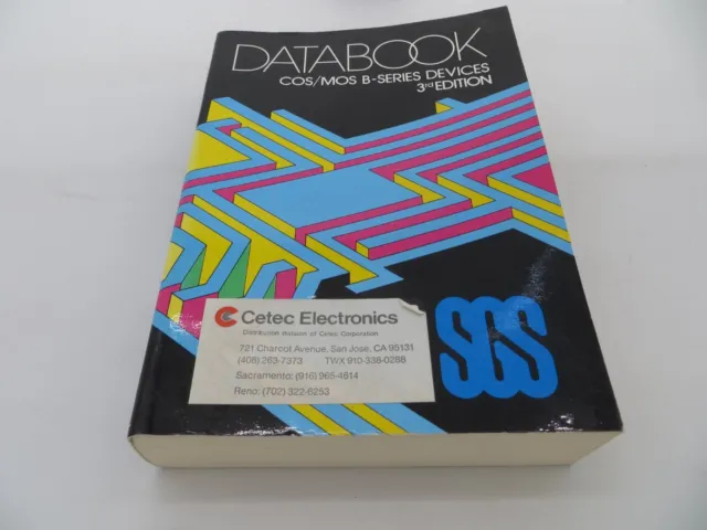 Electronics Manual Catalog SGS Databook COS/MOS B-Series Devices 3nd Edition VTG