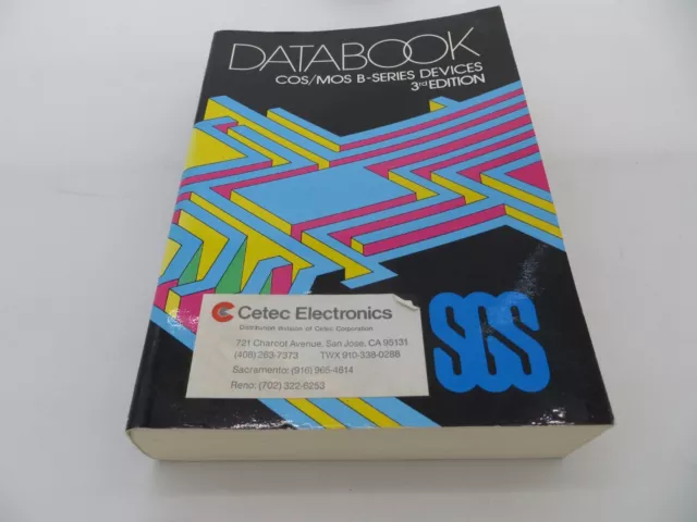 Electronics Manual Catalog SGS Databook COS/MOS B-Series Devices 3nd Edition VTG