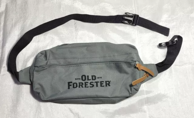 Old Forester Kentucky Bourbon Whisky Gray Canvas 2 Pocket Fanny Pack