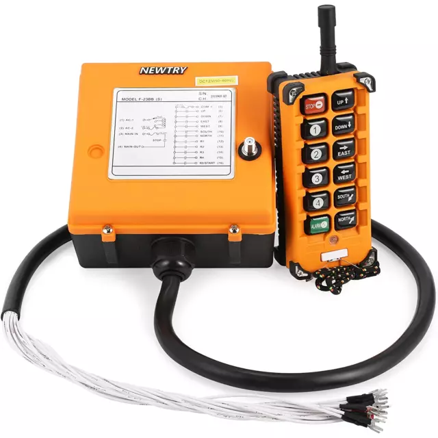 Wireless Crane Remote Control 12 Buttons 12V Industrial Channel Hoist Controller