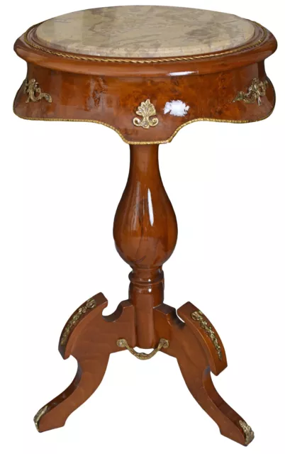 Mesa auxiliar mesa barroca placa de mármol mesa de madera sofá mesa de café antigua