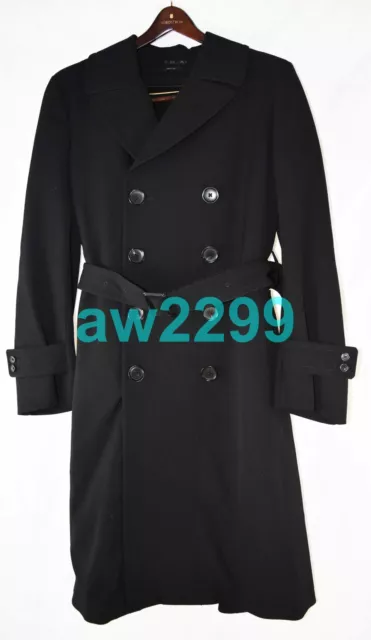 Tom Ford 100% Laine DB Ceinture Trench-Coat avec Cintre & Vêtement Sac Noir 50