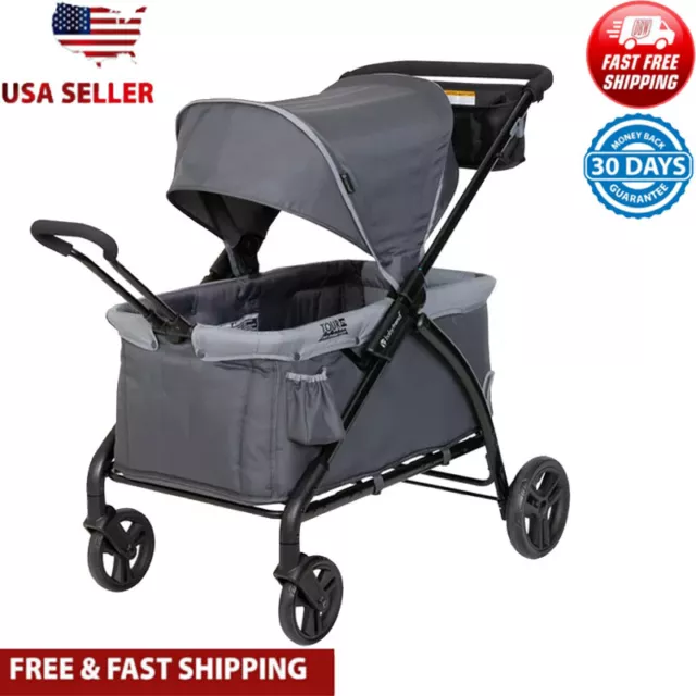 2-in-1 Baby Stroller Wagon Push Pull Toddler Infant Traver Canopy w/ Storage New