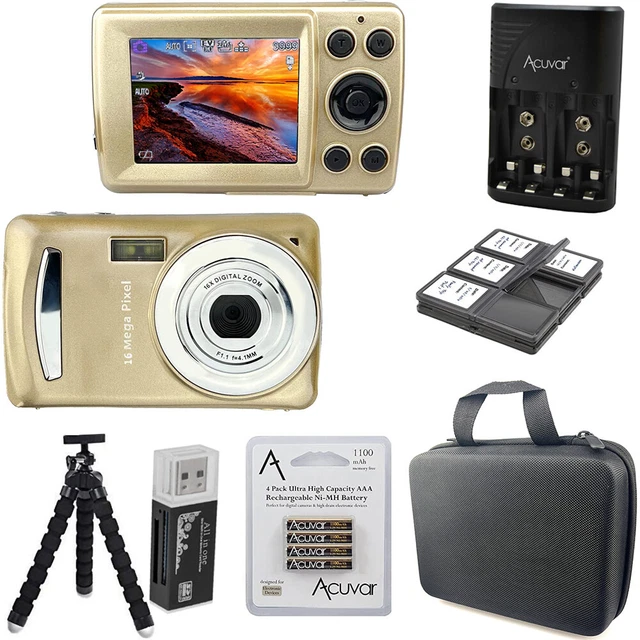 Digital Camera 2.4 Inch TFT LCD Screen 4X Zoom HD 16MP 1080P Anti-Shake Vlog Kit