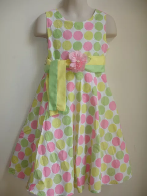 SWEET HEART ROSE GIRLS PAGEANT DRESS size 6 PINK GREEN WHITE YELLOW BEAUTIFUL