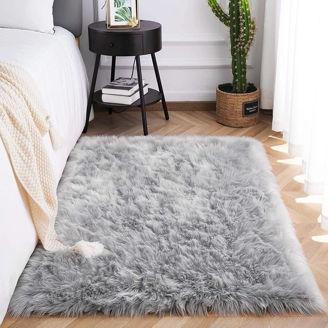 Alfombras de piel de oveja sintética SXYHKJ, cubierta de silla sintética suave esponjosa carpa lavable peluda...