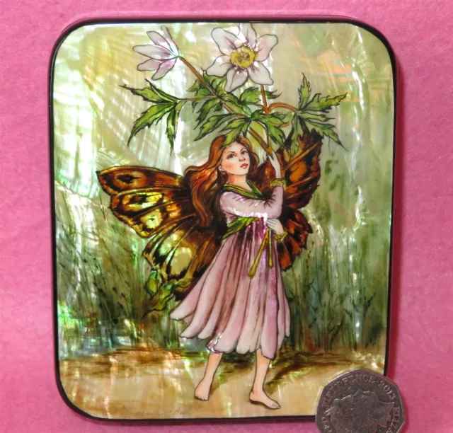 Russo Laccato Cover Scatola Il Windflower Fiore Fairy Mano Dipinta Da Silantyeva