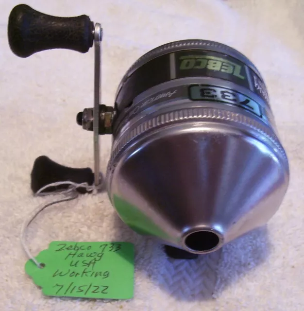 VINTAGE ZEBCO 733 Hawg Reel 8/25/22 Working Direct Drive Usa $35.95 -  PicClick