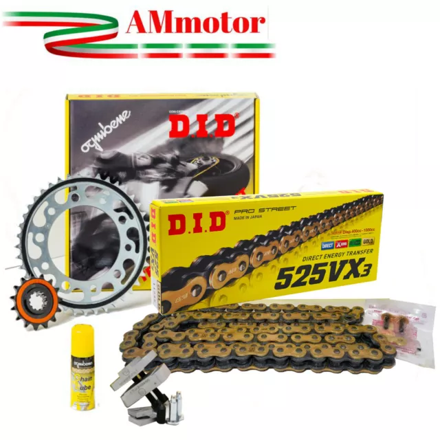 Kit Did Transalp 600 Honda XLV 1997 Catena 525 VX3 Oro Trasmissione Per Moto