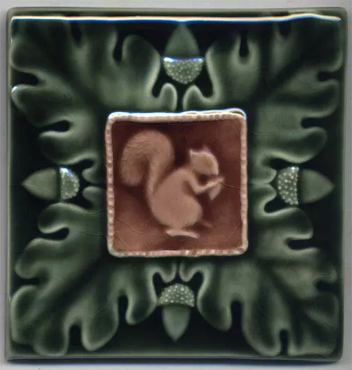 Barroque Victorian Art Nouveau Vintage Ceramic Tile Rare Reproduction Majolica
