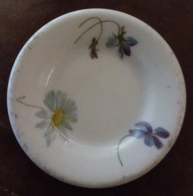 CB&Q Railroad Violets and Daisies butter pat