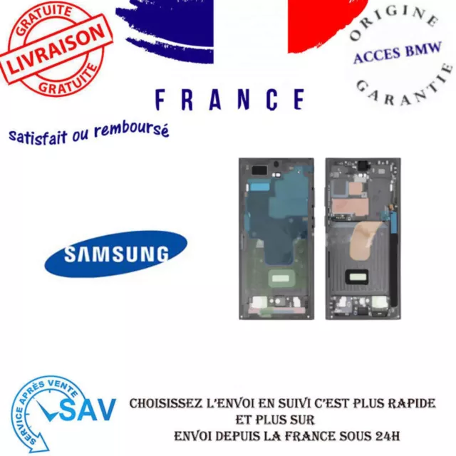 Original Châssis Central Vert Pour Samsung Galaxy S23 Ultra (S918B)