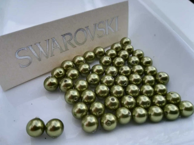 Crystal Pearls 5810 in 3 4 6 8 9 10 12 mm Crystal Light Green Pearl (293)