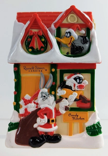 Vintage 1997 Looney Tunes Christmas Holiday Russell Stover Piggy Bank
