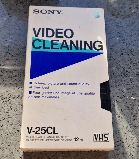 SONY V25CL VHS SVHS VCR Video Head Cleaner Cleaning Cassette Tape £10