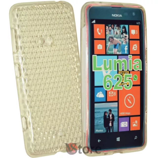 Cover Custodia Per Nokia Lumia 625 Trasparente Gel Silicone TPU silicone