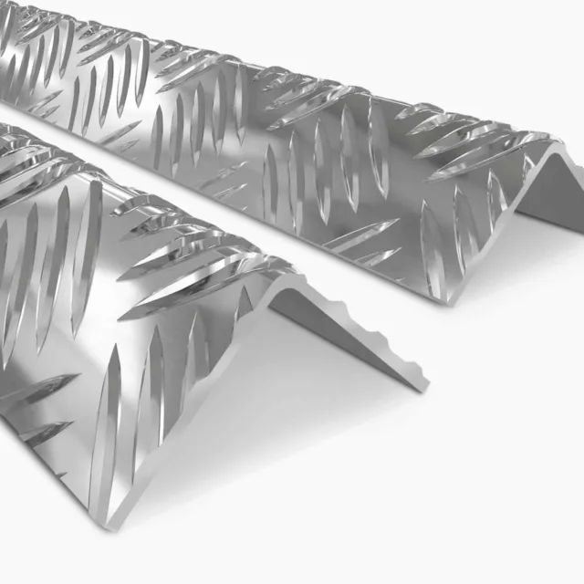 Aluminium Tread Plate Chequer Angle Corner Step Cover Anti Slip Edge Many Sizes