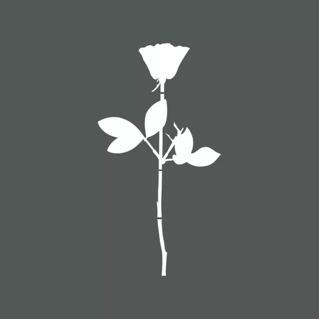 Enjoy The Silence Rose 10cm Red +DM 5cm Black Car Sticker Depeche Mode 